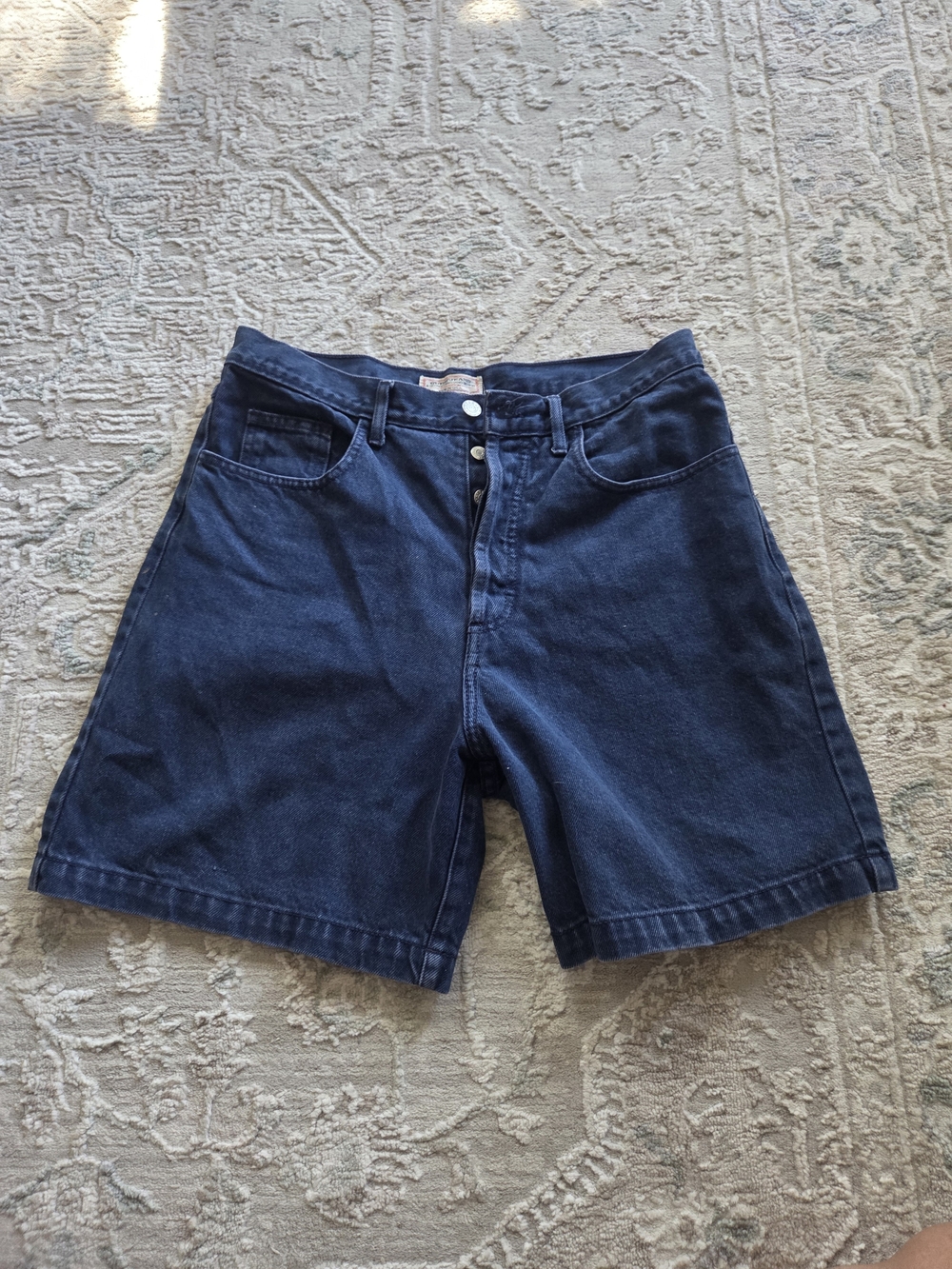 Guess Men's Navy Blue Denim Shorts